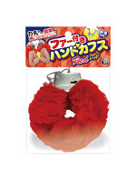 ファー付きハンドカフス　レッド